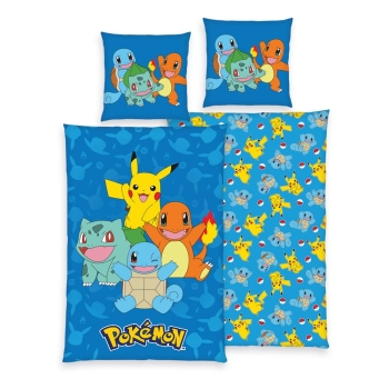 Hochwertige Pokemon Bettwäsche "(2teilig) für Jungen und Mädchen aus 100% Baumwolle und dadurch sehr weich, warm und atmungsaktiv. Dieses tolle Pokemon Bettwäsche Set ist ein Blickfang in jedem Kinderzimmer. Die pflegeleichte, attraktive Bettwäsche lässt